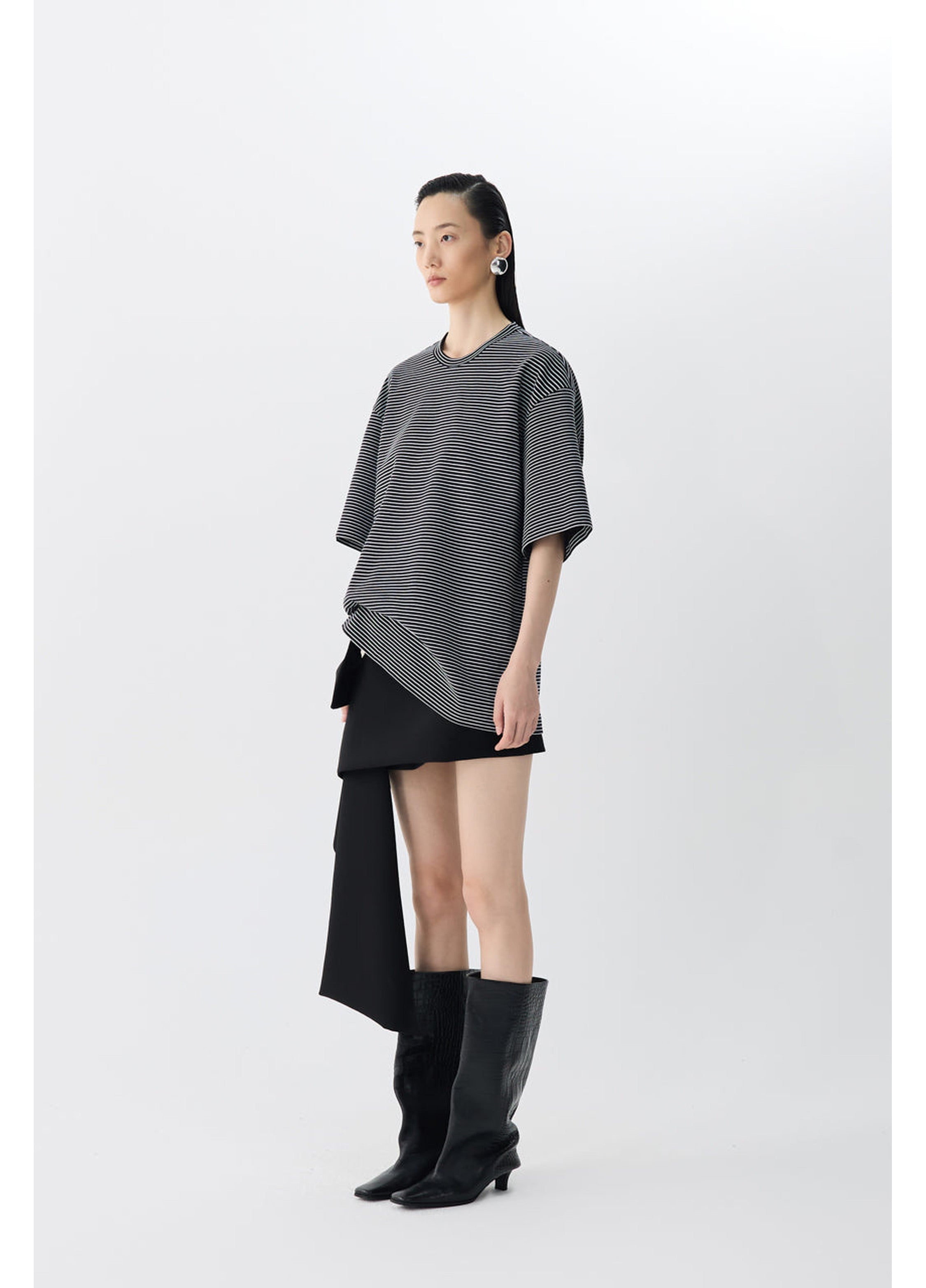 Jupe courte noire taille haute tendance