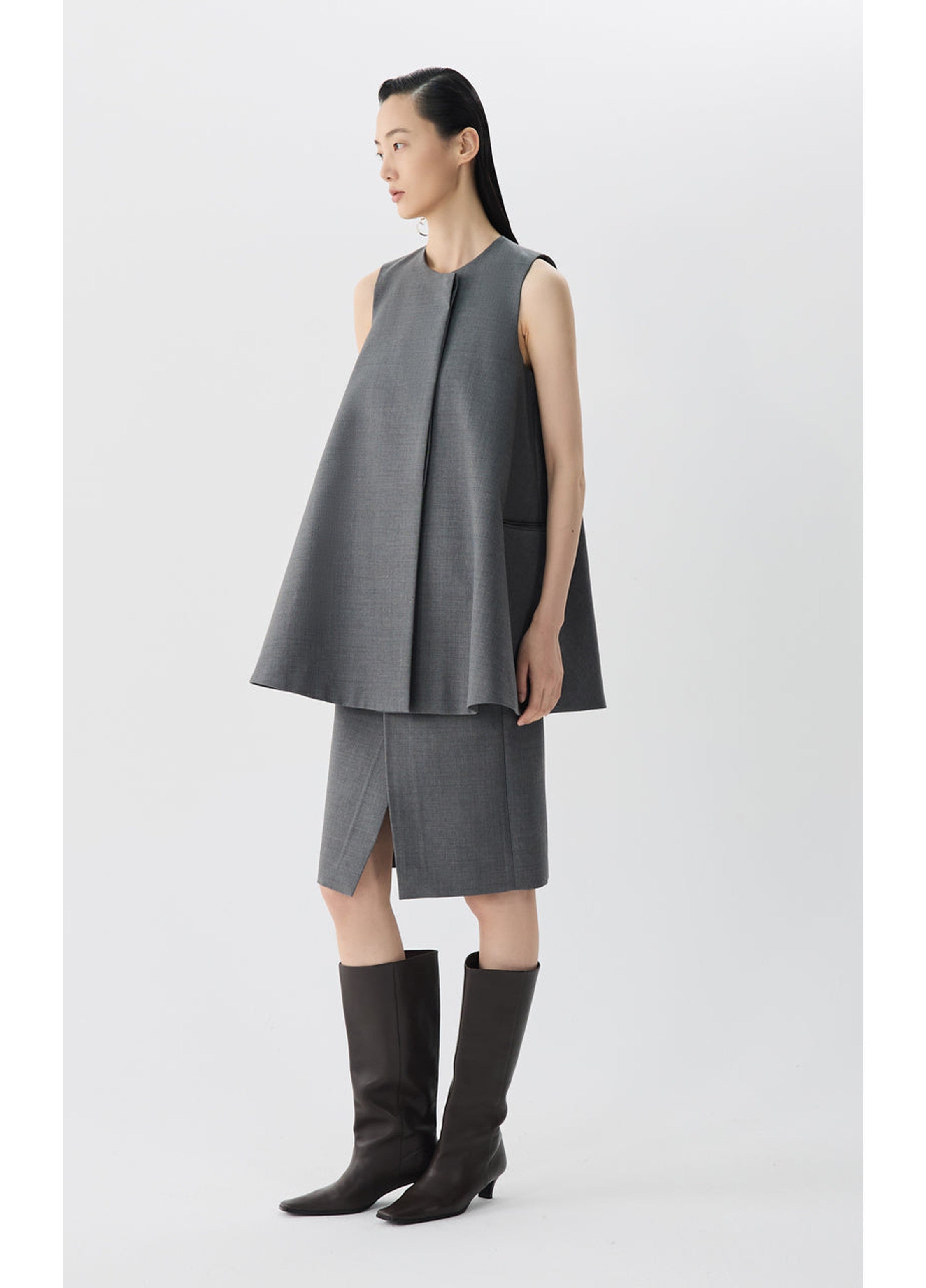 Robe trapèze en soie de mûrier