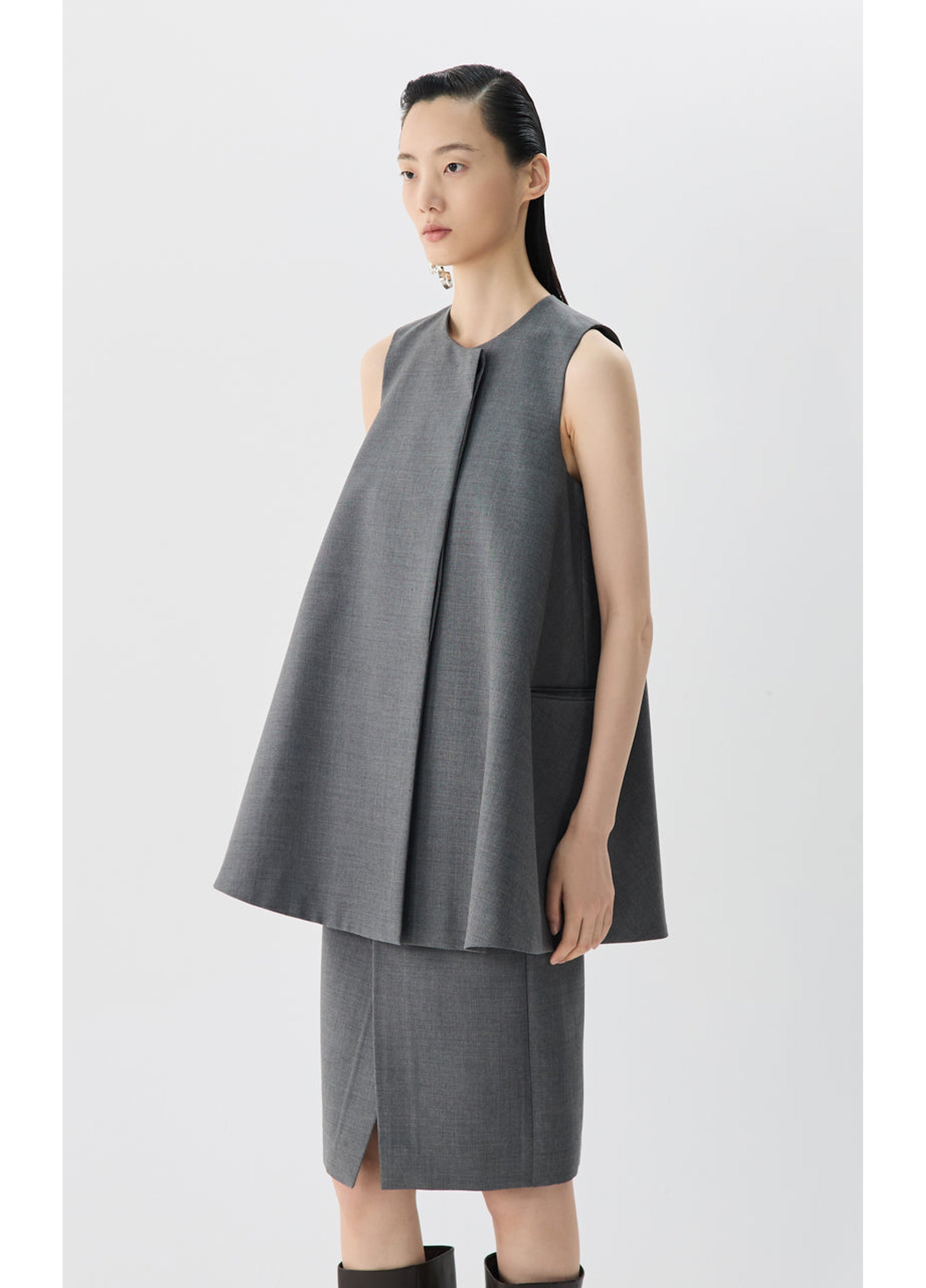 Robe trapèze en soie de mûrier