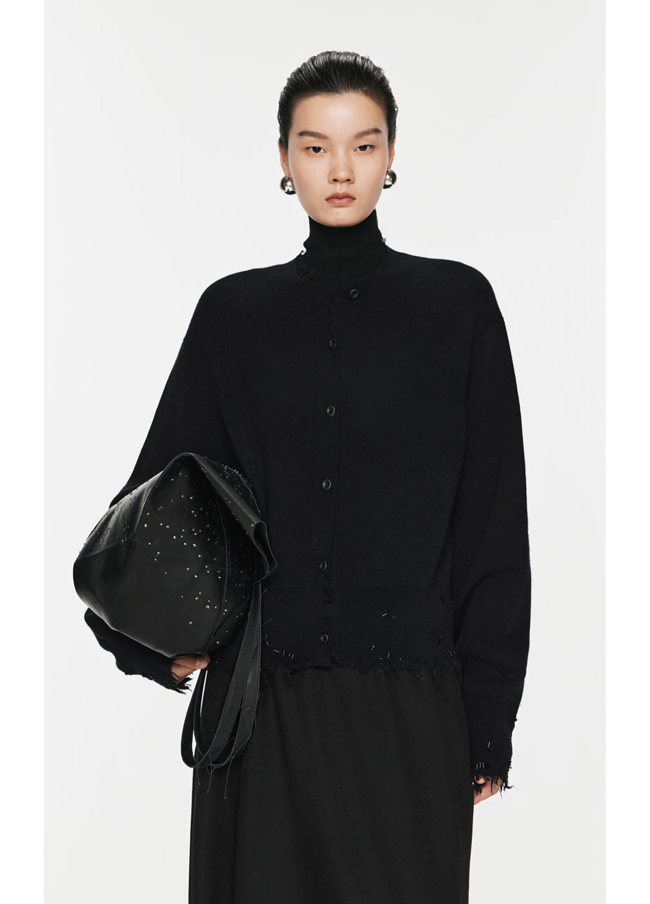 cardigan boutonné usé