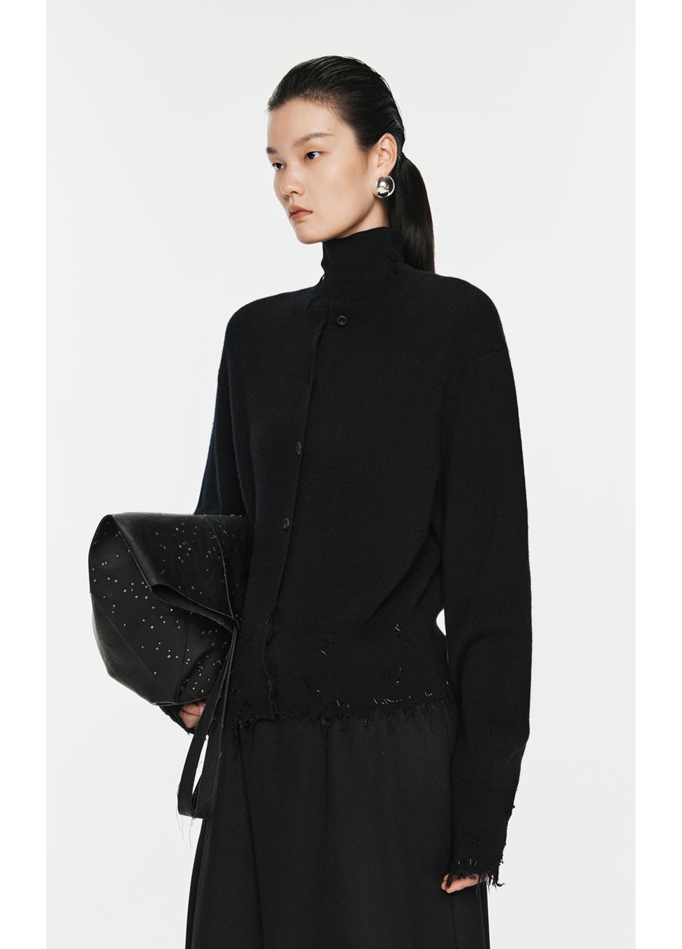 cardigan boutonné usé