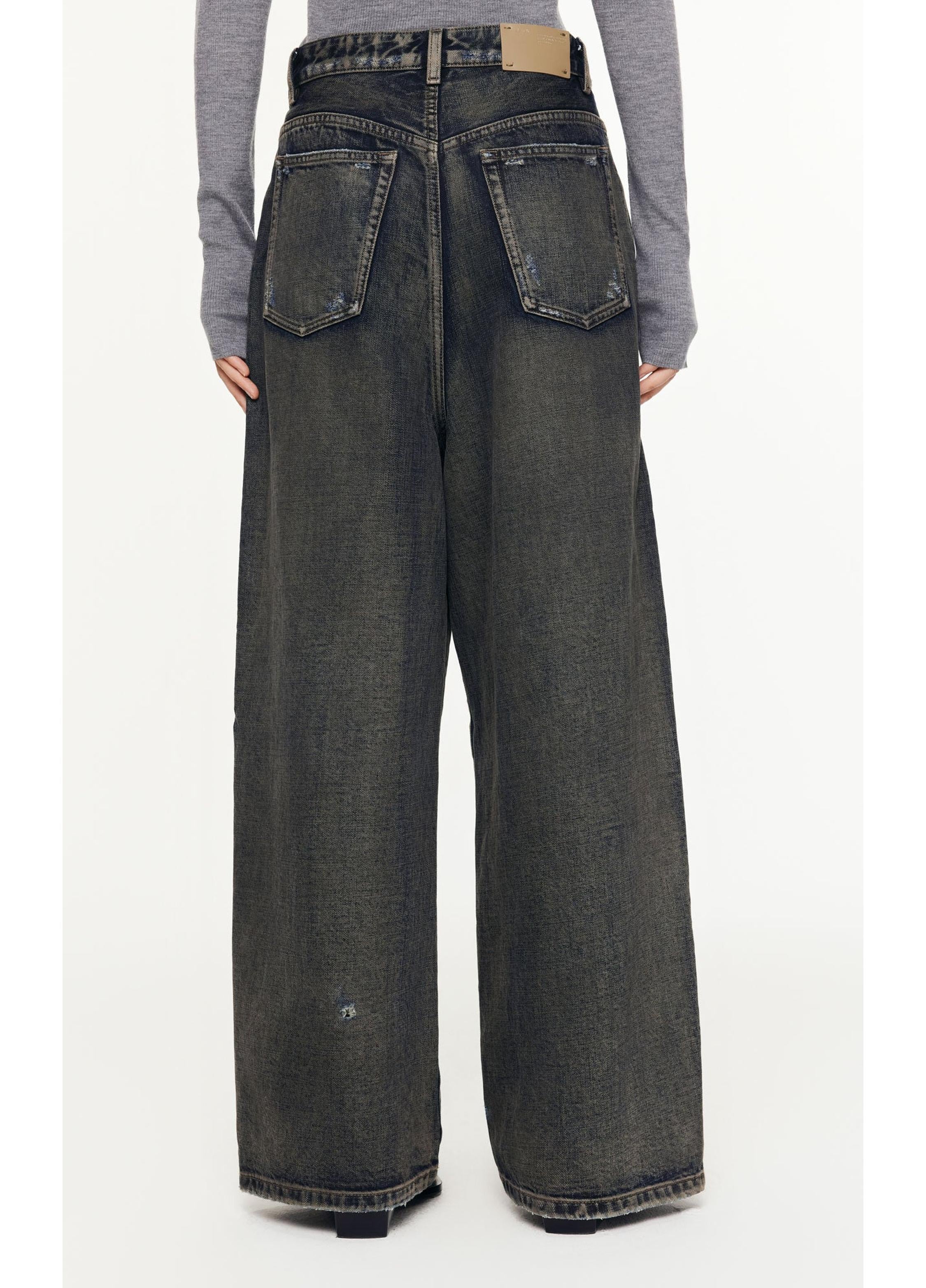 Jean droit ample en denim