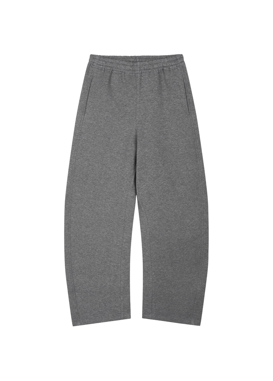 Pantalon décontracté à coupe ample et courbée