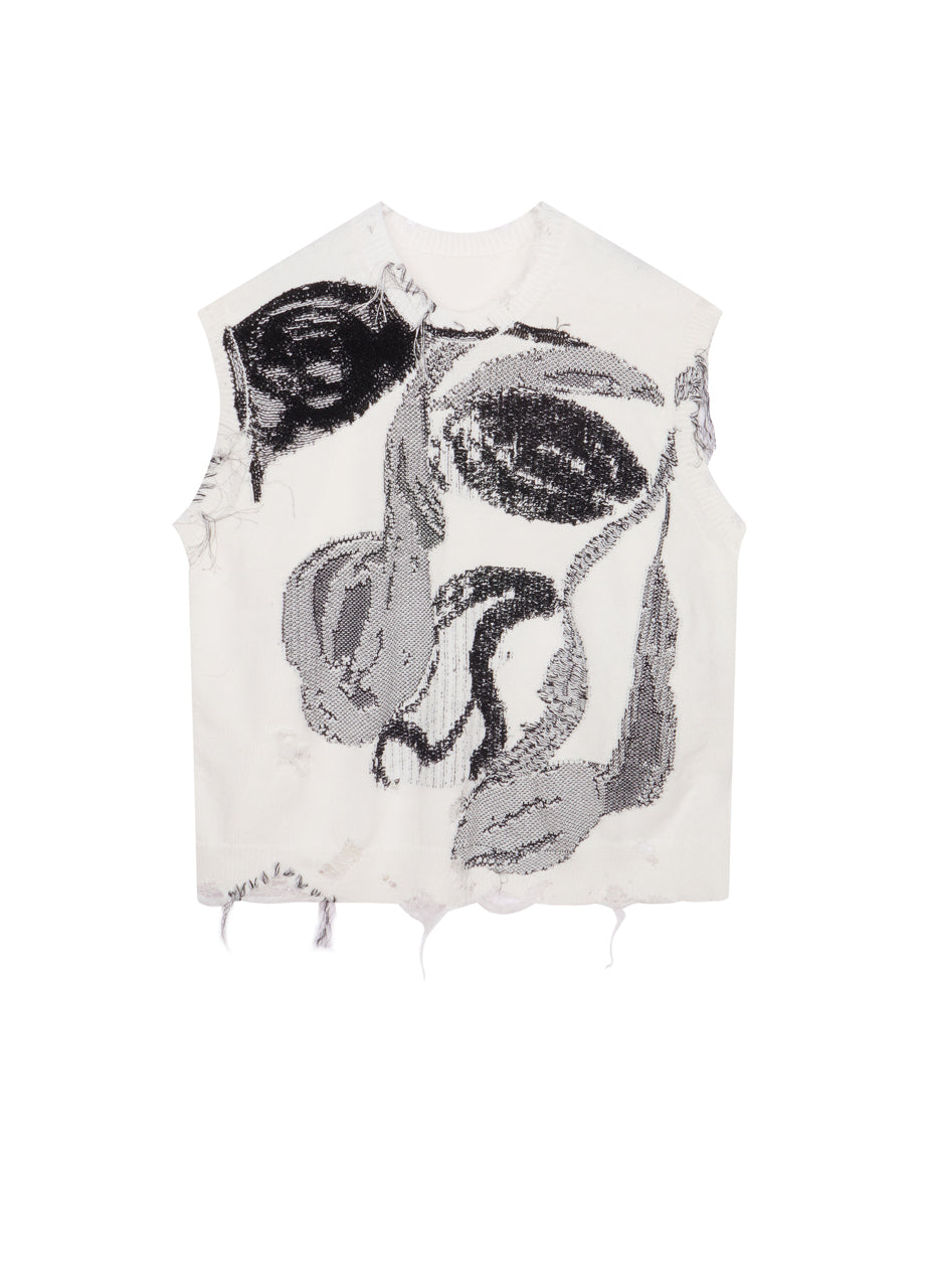 Gilet tricoté style streetwear