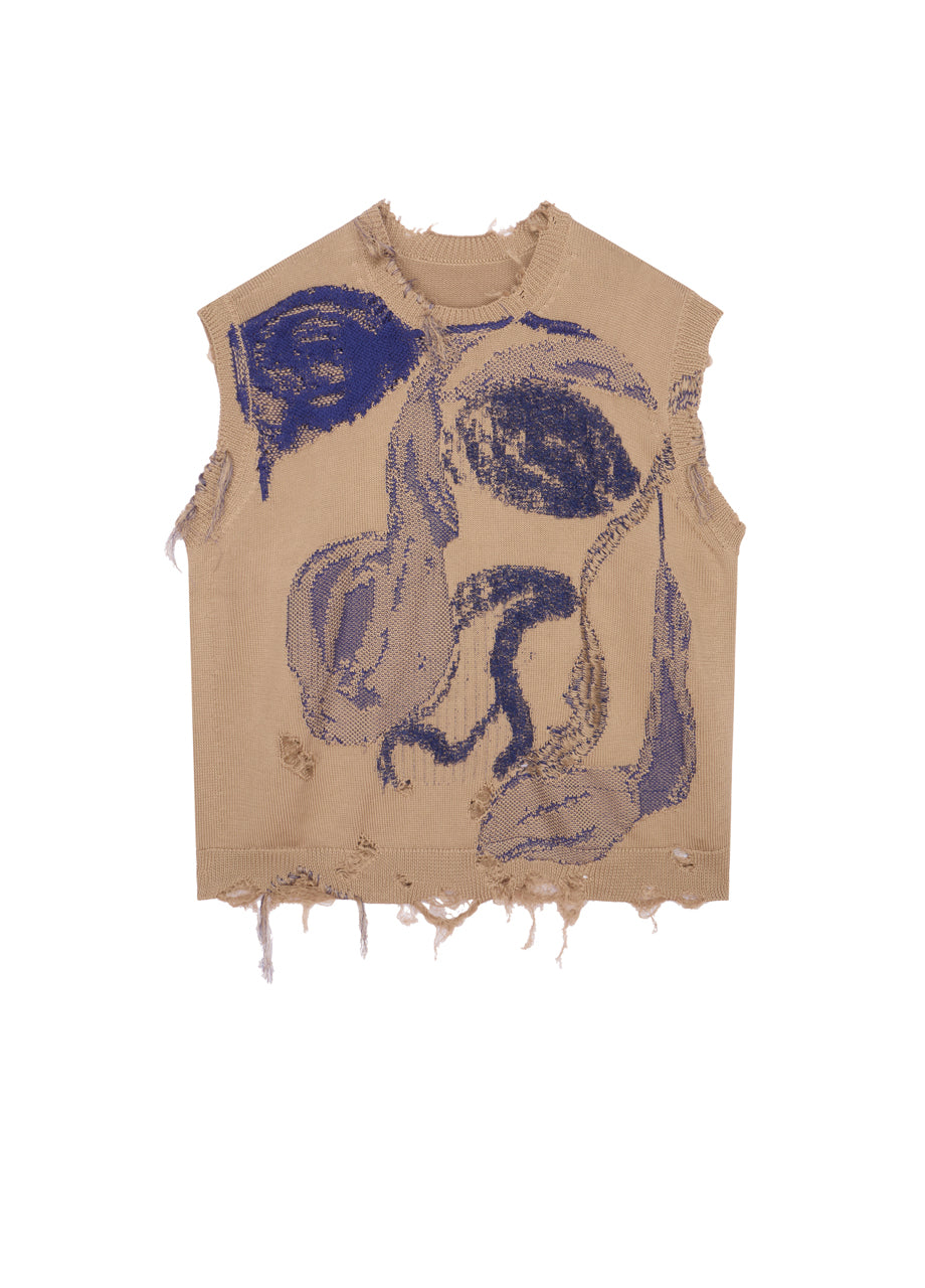 Gilet tricoté style streetwear