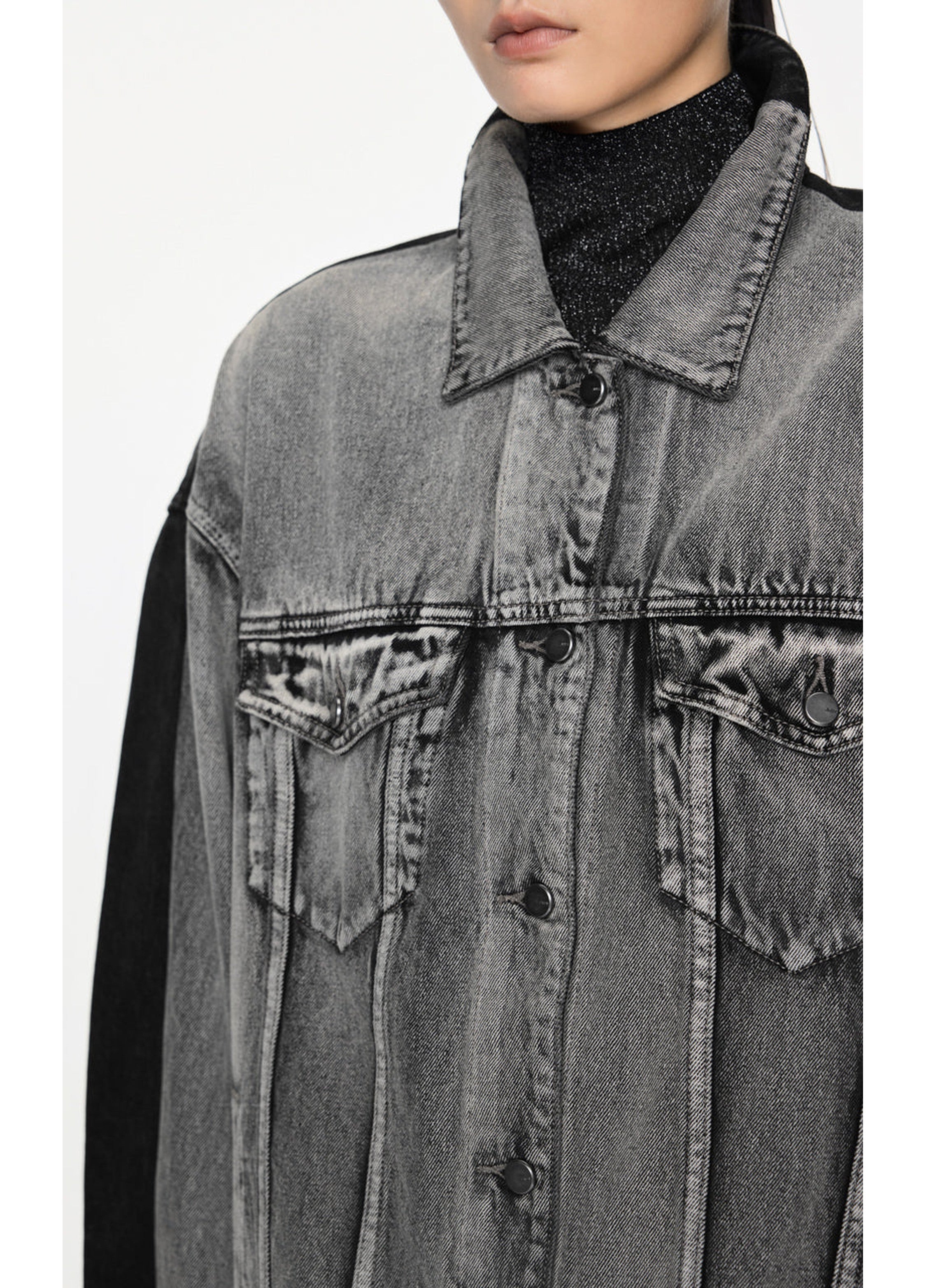 Manteau en jean oversize